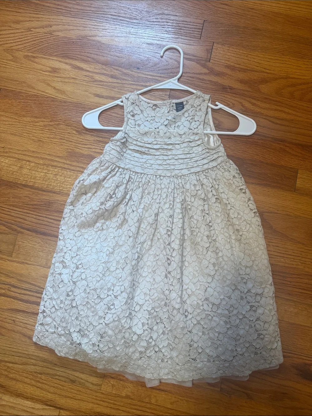 GAP Girls' Cream Lace Sleeveless Party Dress